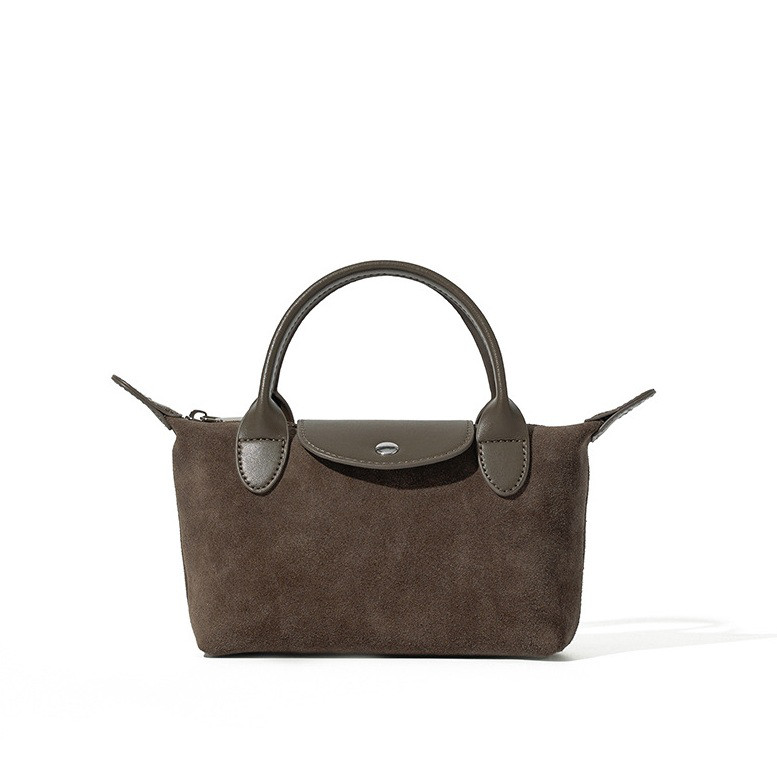 スエード調レザーのミニショルダー｜ふんわり柔らかな質感を楽しむ2WAYバッグ