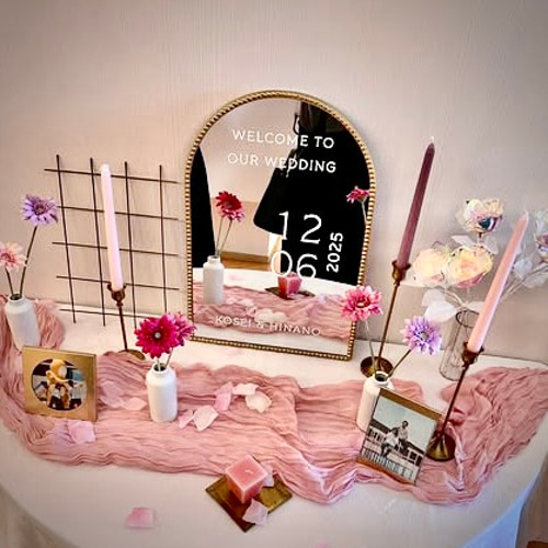 レンタルウェルカムミラー(TYPE03)|ウェルカムスペース装飾・結婚式