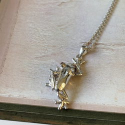 H様ご注文　おめ目がガーネットアカメアマガエルのネックレス 4枚目の画像