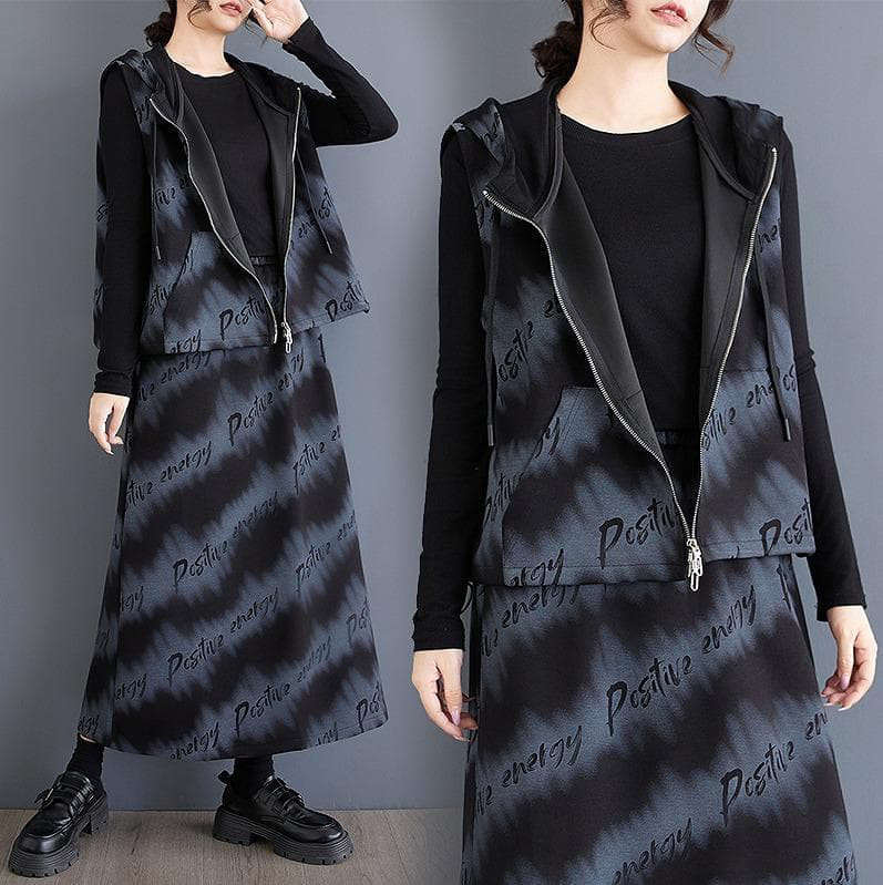 大きいサイズ セットアップ　スカート　パーカー　レディース 秋冬　春 長袖