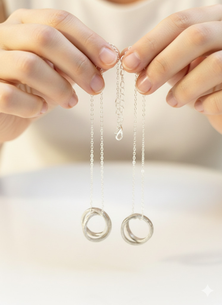 ペアネックレス「tin」double ring