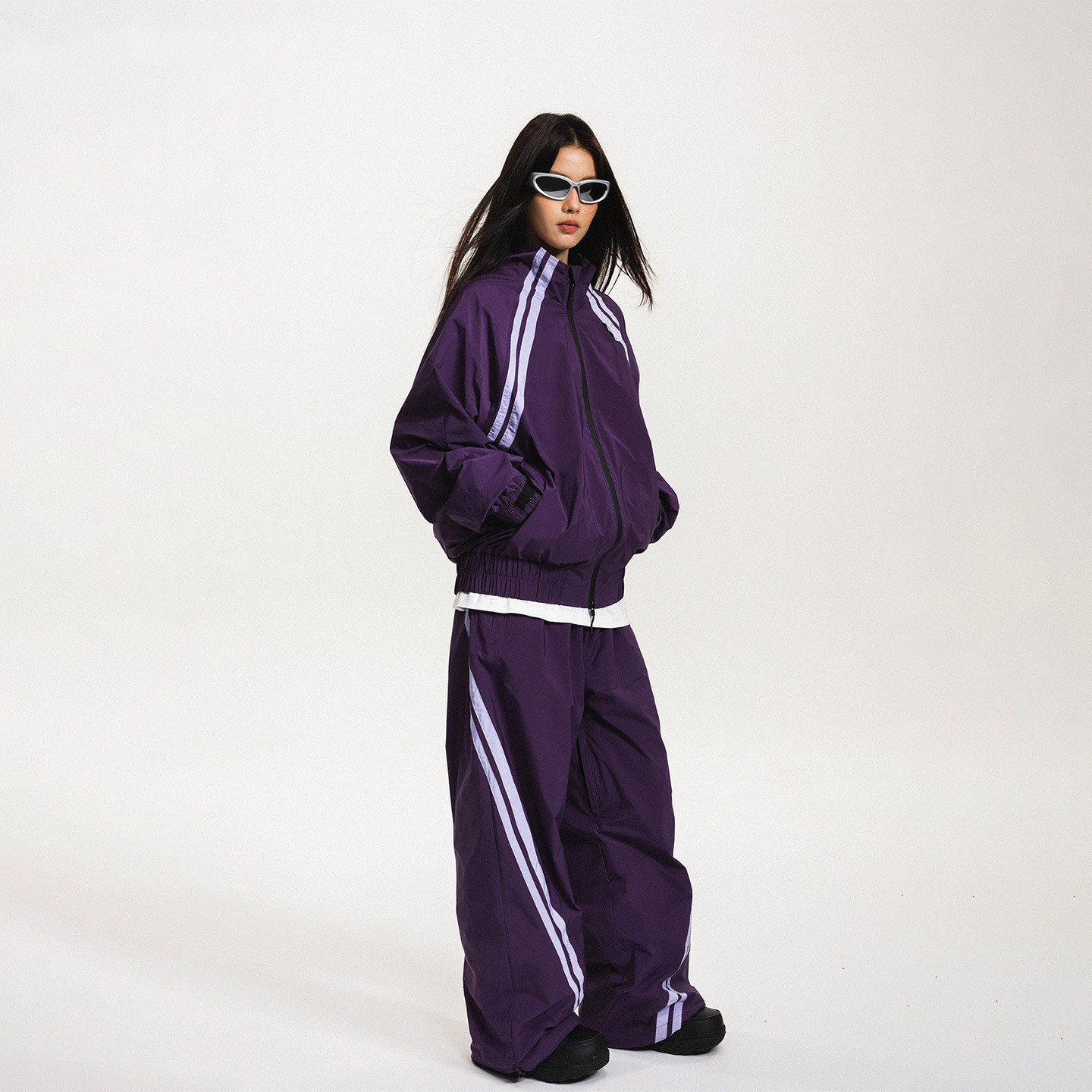 25-26秋冬 スノボウェア 上下セット 紫 ネイビー 撥水 3L メンズ レディース ジャケット パンツ SN031