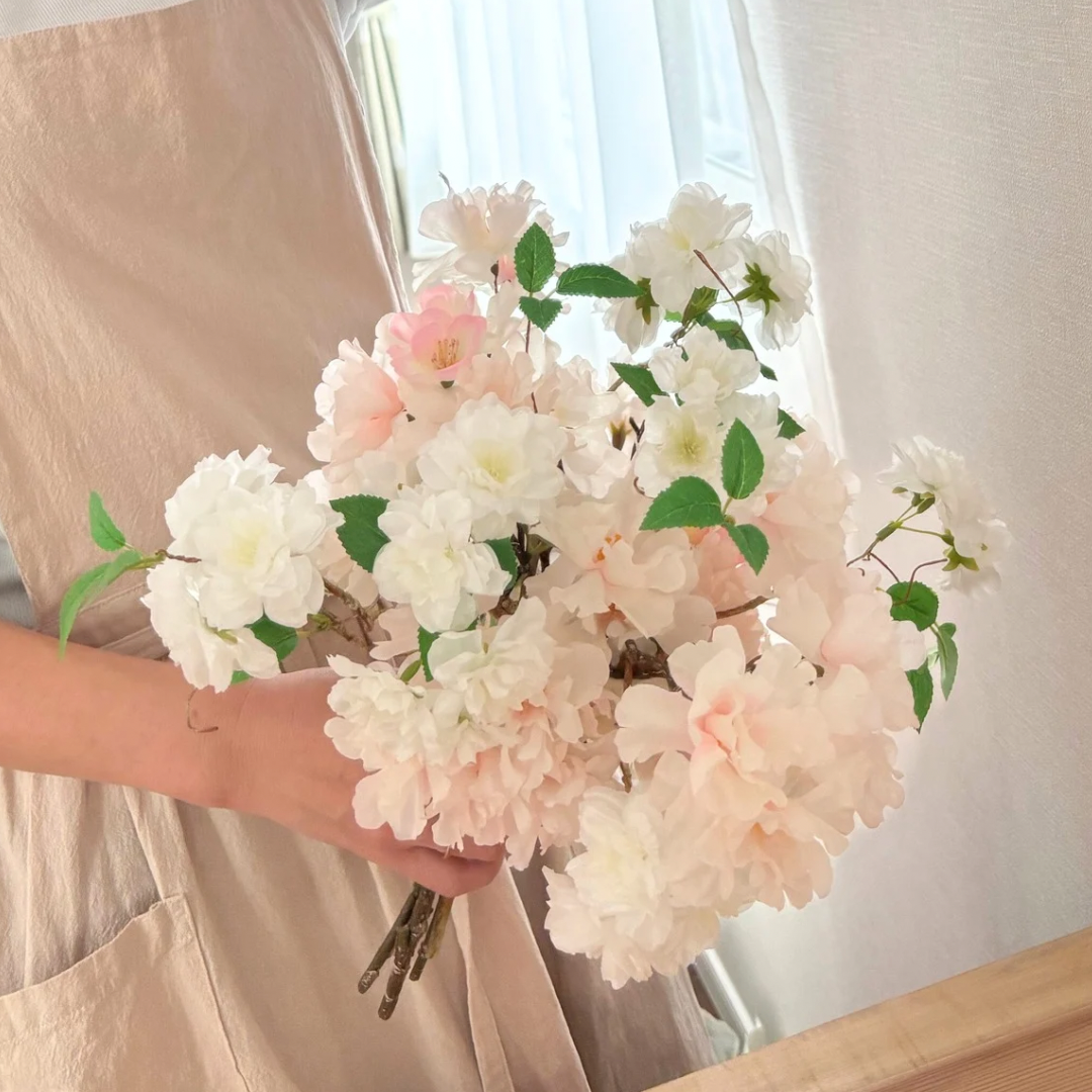 1点もの 桜のクラッチブーケ さくら ウエディングブーケ シングルブーケ 春 トレンド