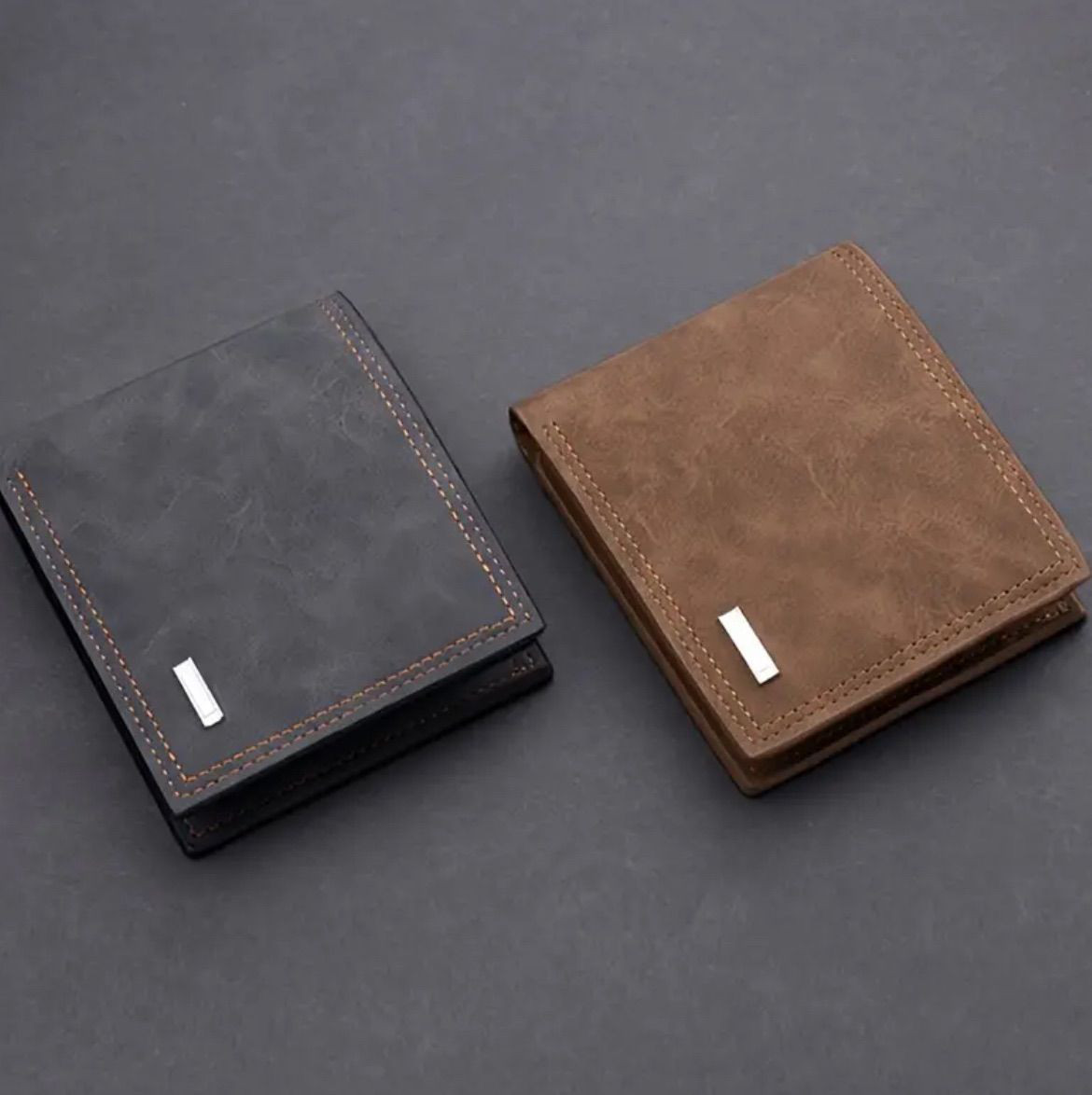 二つ折り財布 財布 二つ折り メンズ PU レザー コンパクト アウトドア 革 薄い 薄型 男の子 おしゃれ サイフ 黒