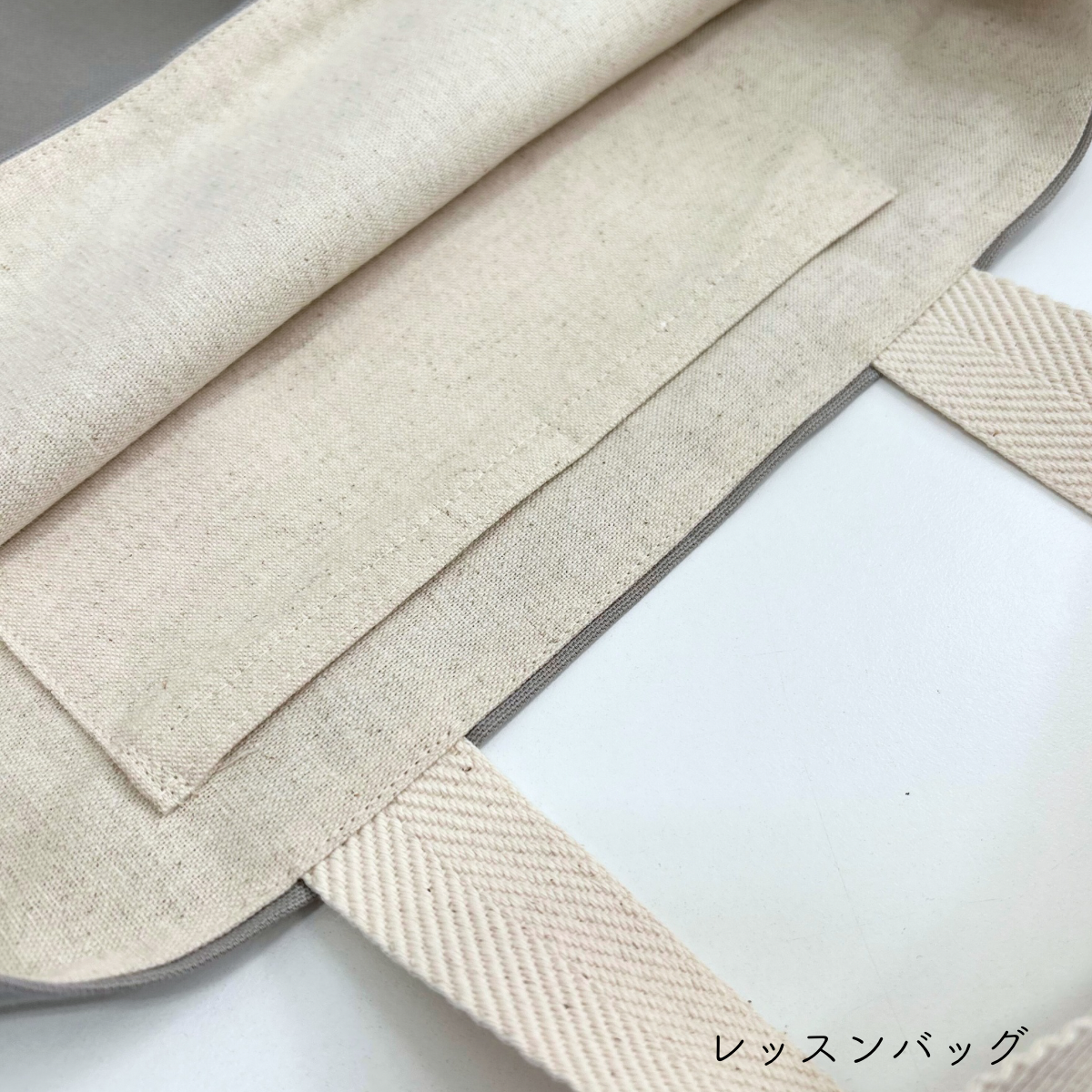 〈入園·入学〉星＆月刺繍×オックス　5点セット　グレージュ　デコレクションズさまの生地使用　★おなまえシールプレゼント