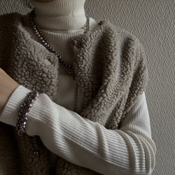 ーlayer pearl braceletsilverー　サージカルステンレス　チェーンブレスレット　パール 13枚目の画像