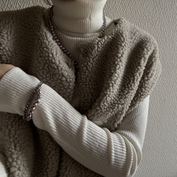 ーlayer pearl braceletsilverー　サージカルステンレス　チェーンブレスレット　パール 15枚目の画像