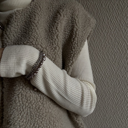 ーlayer pearl braceletsilverー　サージカルステンレス　チェーンブレスレット　パール 17枚目の画像