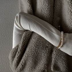 ーlayer pearl braceletー　サージカルステンレス　チェーンブレード　ブレスレット　パールアクセサリー 9枚目の画像