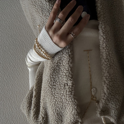 ーlayer pearl braceletー　サージカルステンレス　チェーンブレード　ブレスレット　パールアクセサリー 20枚目の画像