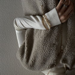 ーlayer pearl braceletー　サージカルステンレス　チェーンブレード　ブレスレット　パールアクセサリー 13枚目の画像