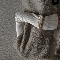 ーlayer pearl braceletー　サージカルステンレス　チェーンブレード　ブレスレット　パールアクセサリー 7枚目の画像