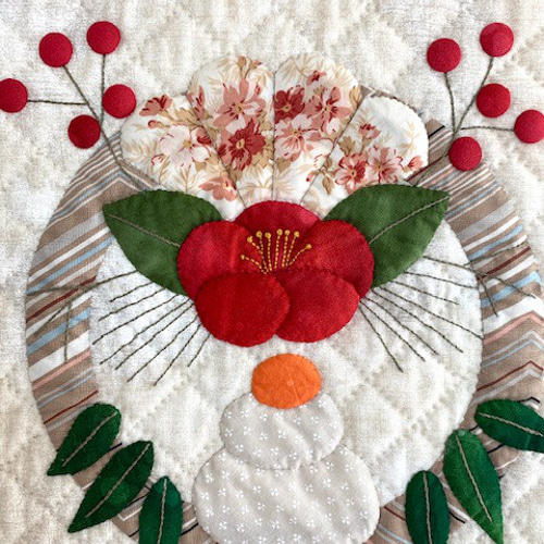 パッチワークタペストリー作成キット／お正月飾りのタペストリー/完成