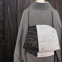 着物反物*大島絣 花菱青緑と大島紬亀甲男物でお仕立て致しました大人の