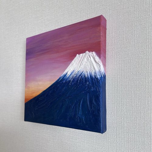 富士山 初茜 】（一点物）テクスチャーアート 18センチ正方形