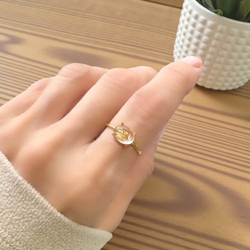 ルチルクォーツ」ひそやかなときめきリング 指輪・リング PENTAS 通販