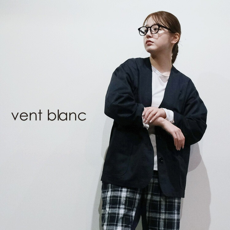 【2026SS 春夏】ノーカラーデザインジャケット VBJ261460 vent blanc ヴァンブラン
