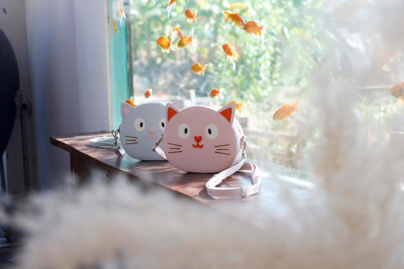 新商品キャンペーン中！かわいい猫ショルダーバッグ  親子おそろいもOK！ 7枚目の画像