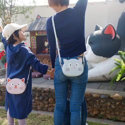 新商品キャンペーン中！かわいい猫ショルダーバッグ  親子おそろいもOK！ 6枚目の画像