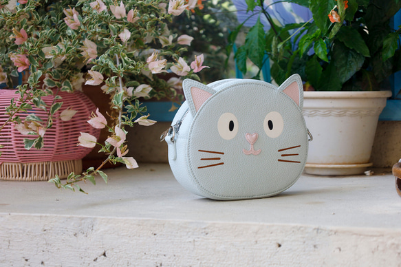 新商品キャンペーン中！かわいい猫ショルダーバッグ  親子おそろいもOK！ 3枚目の画像