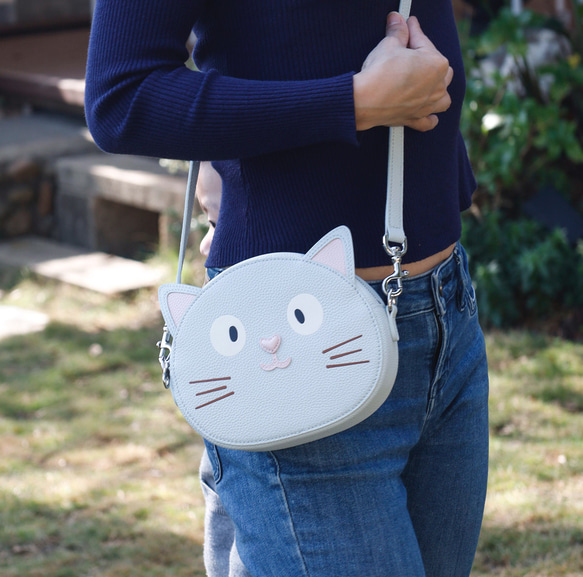 新商品キャンペーン中！かわいい猫ショルダーバッグ  親子おそろいもOK！ 1枚目の画像