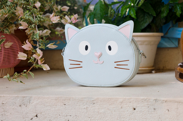 新商品キャンペーン中！かわいい猫ショルダーバッグ  親子おそろいもOK！ 2枚目の画像