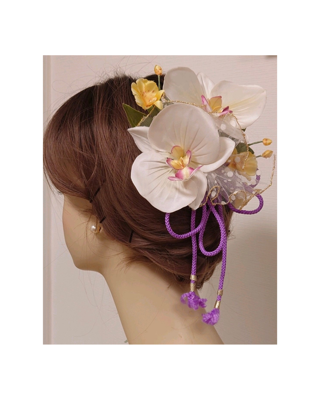 30【年に一度の年度末決算対象商品】ご購入希望の方はお気に入後に8980円に訂正→その後ご購入　手染め和装髪飾り