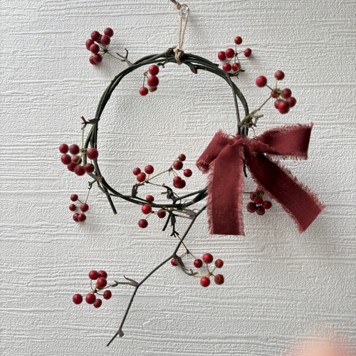 2026年しめ縄飾り サンキライ2WAYしめ縄リース ドライフラワーリース