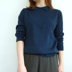 「工作休閒兩相宜」 12G 寬羅紋針織翻領衫（紅色） 第6張的照片