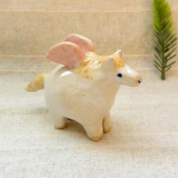 クジラ 陶器の置物 セミクジラ風 手作り陶芸 鯨の置き物 その他置物