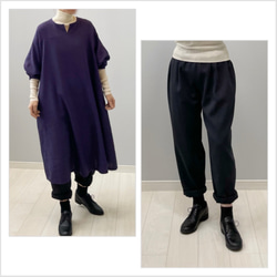 リバティ 前開きワンピース ワンピース ロデンウッド ネイビー