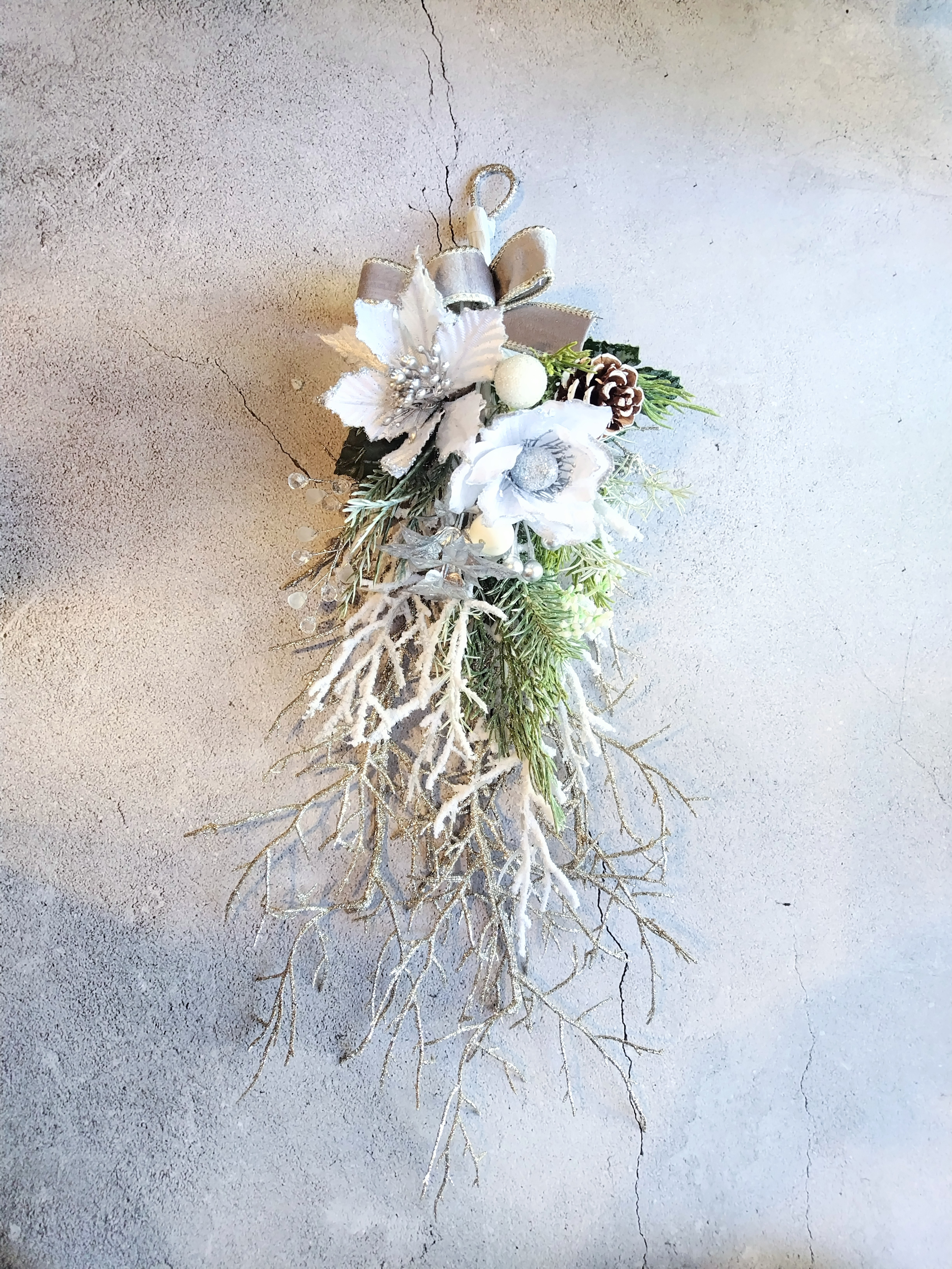 白銀のクリスマスガーランド☆