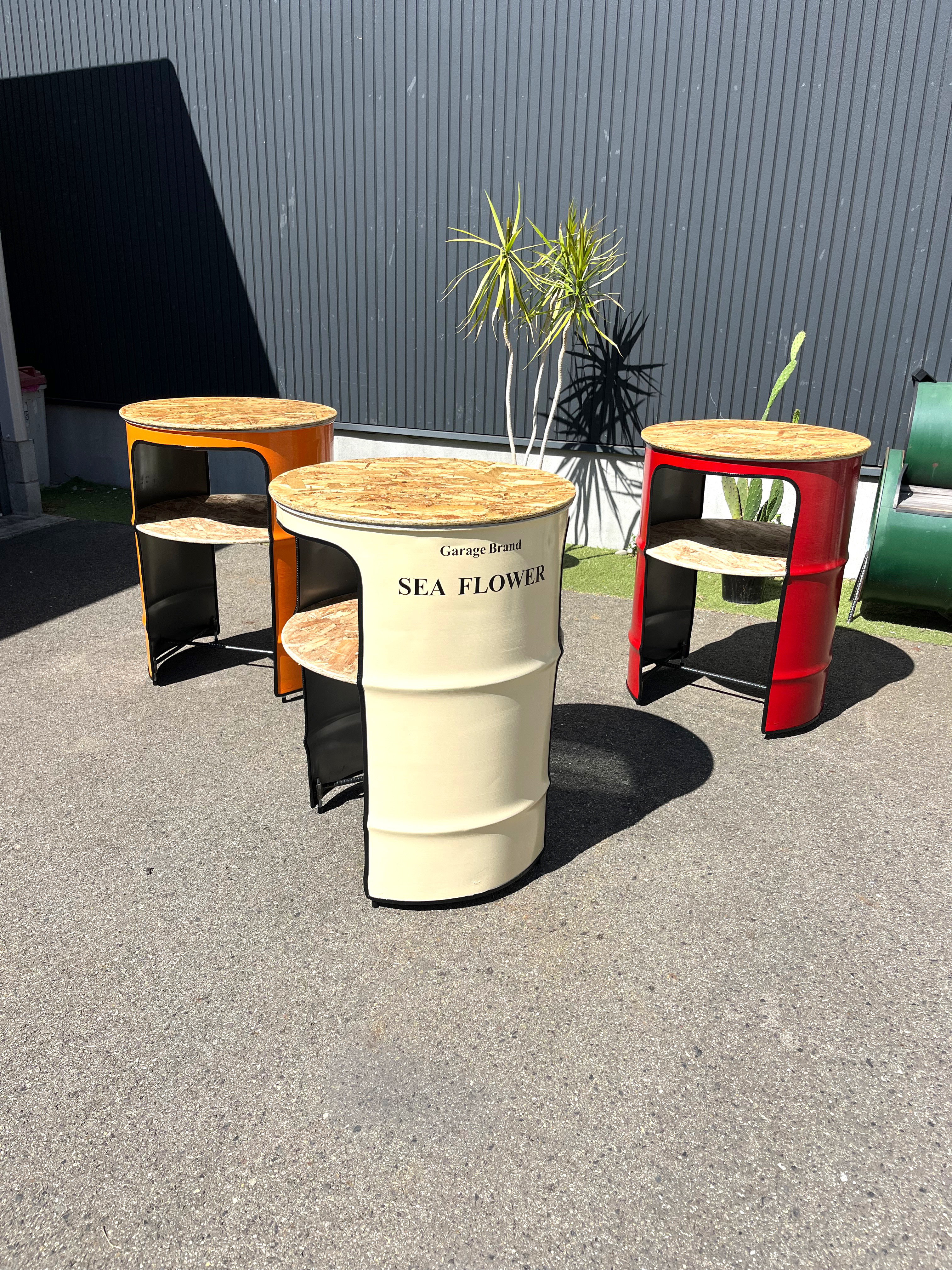 ドラム缶リメイク　ラック　立ち飲みStyle