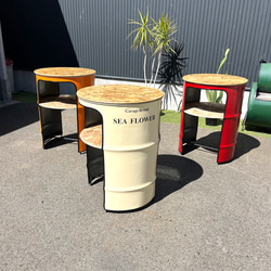 ドラム缶ハーフラック ドラムボトルラック 棚・シェルフ・ラック SEA