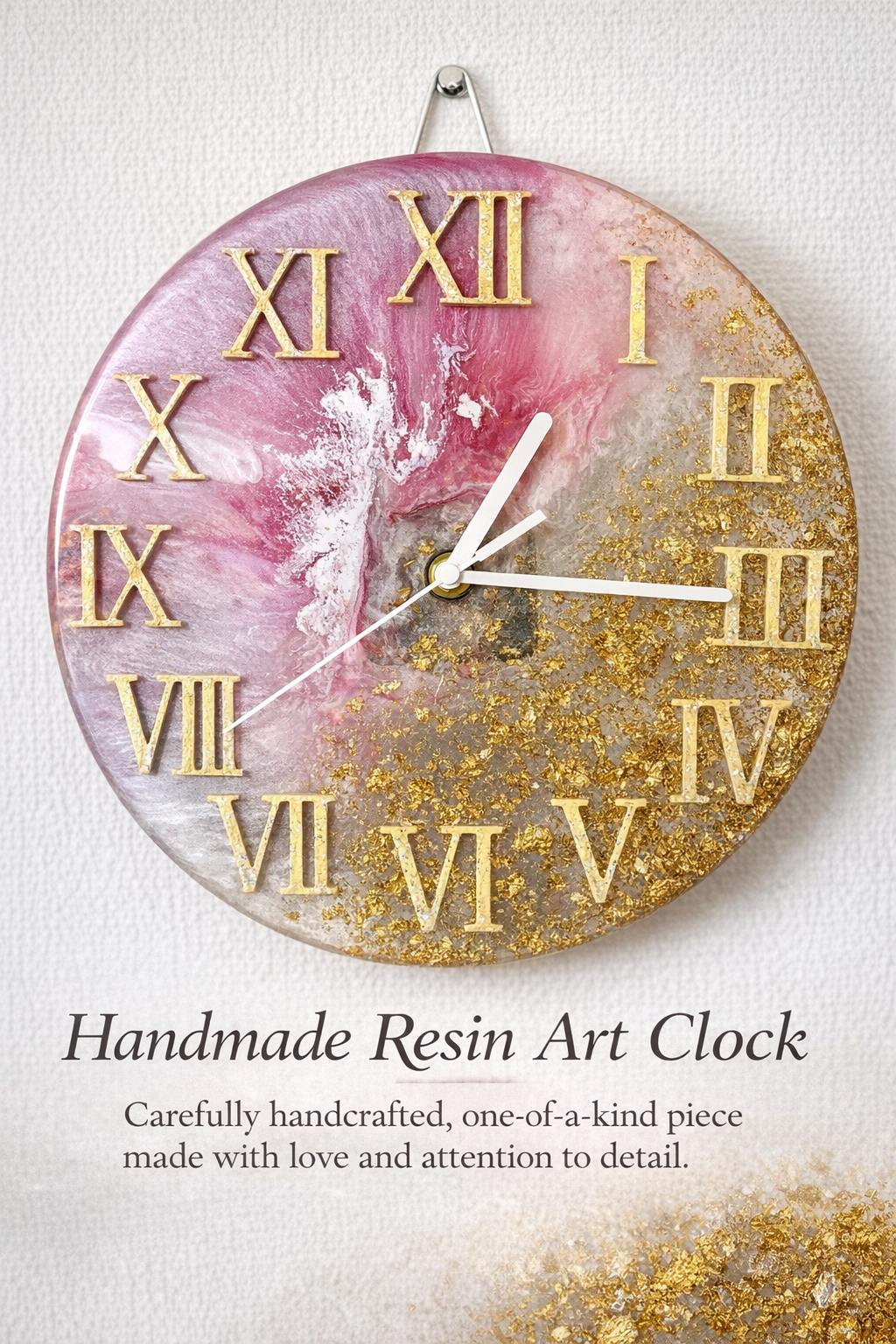 時計　壁掛け時計　ハンドメイド　レジン　誕生日プレゼント　結婚祝い　クリスマス　プレゼント