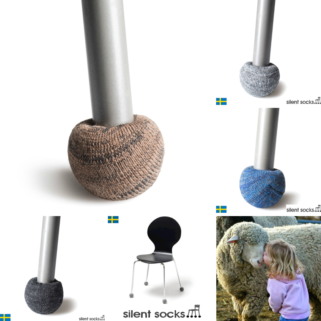 【4個セット】重い椅子もスルスル動く！高耐久サイレントソックスHD｜騒音・傷防止 茶/ブラウン 20-27mm