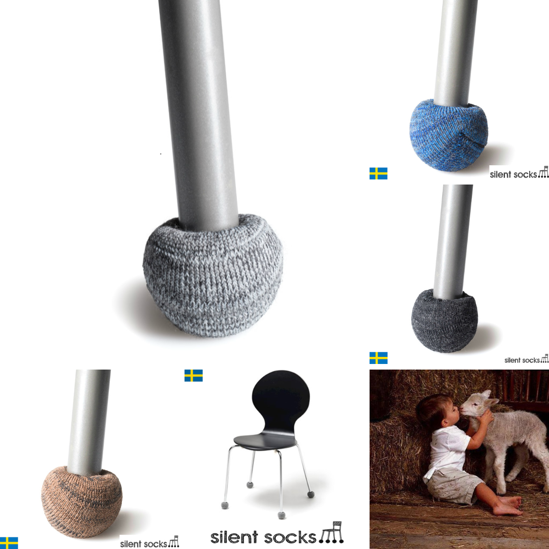 【4個セット】病院や施設の静音化に。プロ仕様サイレントソックスHD｜椅子脚キャップ 灰/グレー 20-27mm