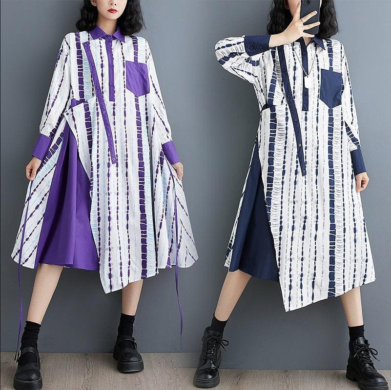 大きいサイズ ワンピース　シャツ　レディース 秋冬　春 新品 長袖