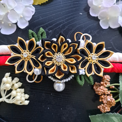 つまみ細工 帯留め 帯飾り 七五三 成人式 金 花魁 振り袖 着物 帯