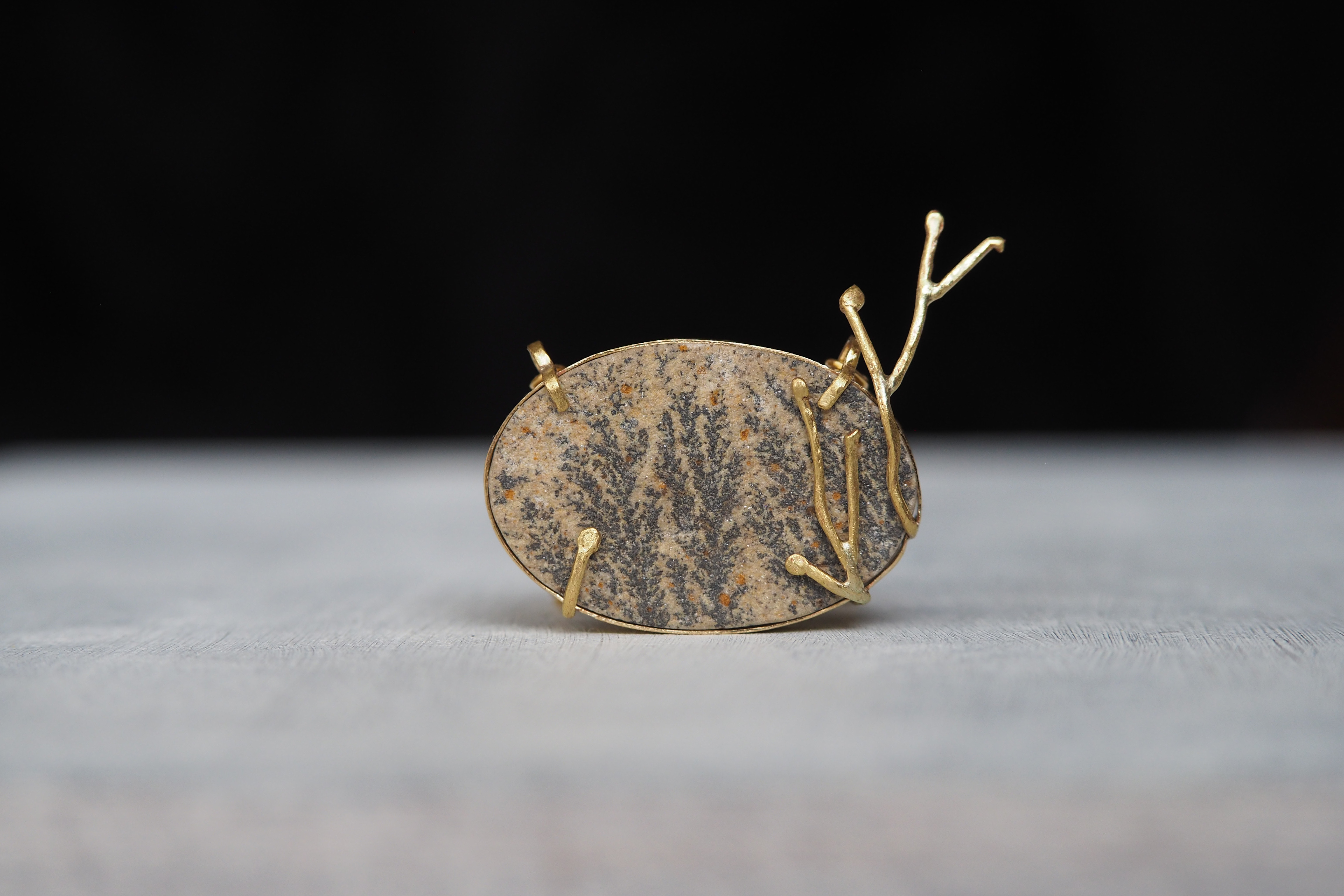 landscape  デンドライトと真鍮のネックレス ◼pivo◼2459