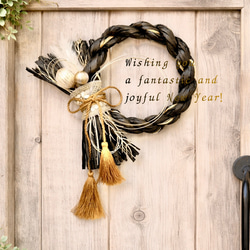 超早割価格】ピンポンマムのしめ縄飾り 和モダン 正月リース 玄関