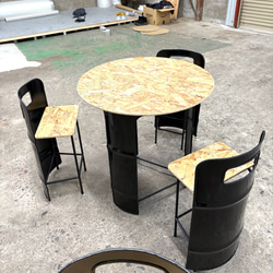 ハンドメイドテーブル/ハイテーブル/ミストグリーン【送料込み】 緑（グリーン） テーブル・机 のおすすめ人気通販｜Creema(クリーマ