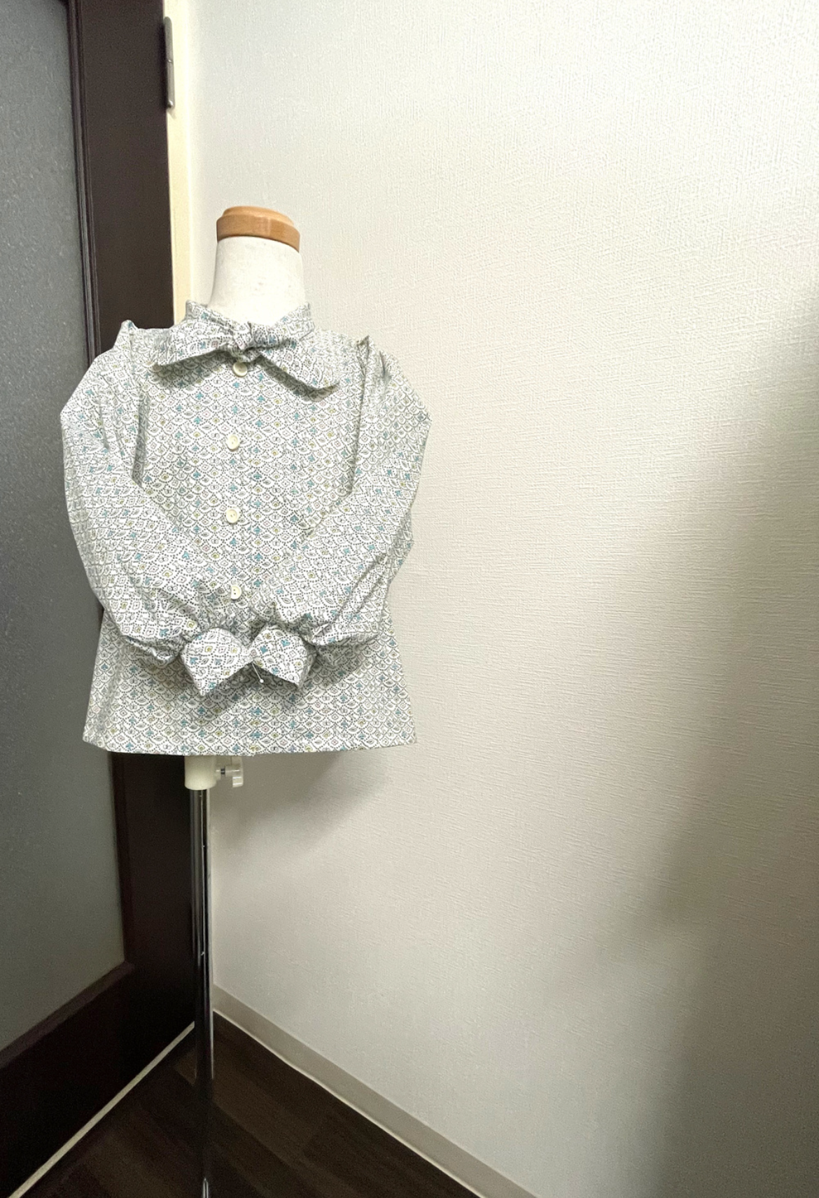 100〜130サイズ✨　子供ブラウス　ミナペルホネン✖️リバティブラウス《フォレストウェーブ》