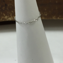 プラチナ PT850 1.5mm幅スクリュー ブレスレット16cmレディースM