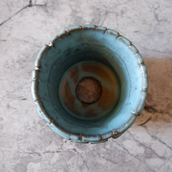 3.5号ヒスイ青裂紋鉢345　塊根植物　多肉植物　アガベ　盆栽　植木鉢　作家鉢　鉢皿　沖縄 5枚目の画像