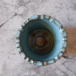 4号ヒスイ青鉢346　塊根植物　多肉植物　アガベ　盆栽　植木鉢　作家鉢　鉢皿　沖縄 5枚目の画像