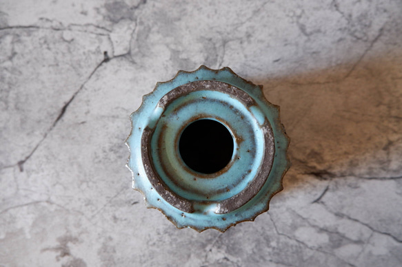 4号ヒスイ青鉢346　塊根植物　多肉植物　アガベ　盆栽　植木鉢　作家鉢　鉢皿　沖縄 7枚目の画像