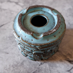 4号ヒスイ青裂紋鉢348　塊根植物　多肉植物　アガベ　盆栽　植木鉢　作家鉢　鉢皿　沖縄 6枚目の画像