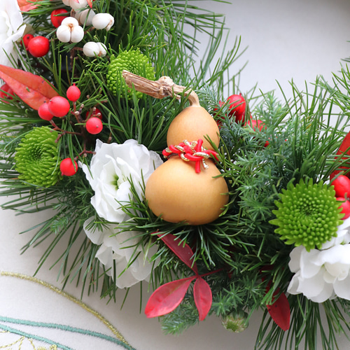 お正月2026】2way～フレッシュな松を使ったリースの正月飾り しめ縄