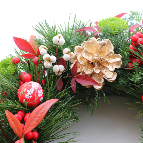 お正月2026】2way～フレッシュな松を使ったリースの正月飾り しめ縄